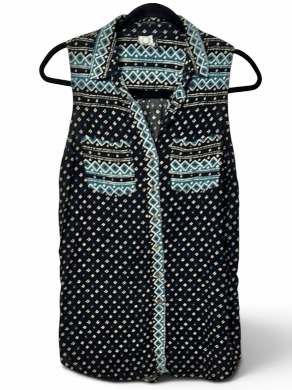 Akemi + Kin x Anthropologie Sleeveless Patterned Top Size Small